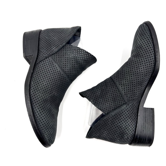 Eileen Fisher Leaf 2 Black Nubuck Leather Ankle Boots Size 8 - Picture 4 of 10